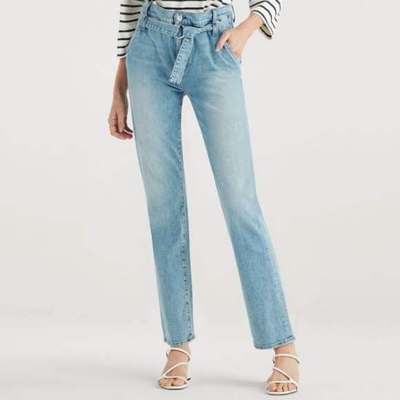 For All Mankind Half Belted Paperbag Jeans Vail